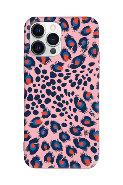 Tavus Kuşu Desenleri Lansman Model İçi Kadife Silikon Telefon Kılıfı