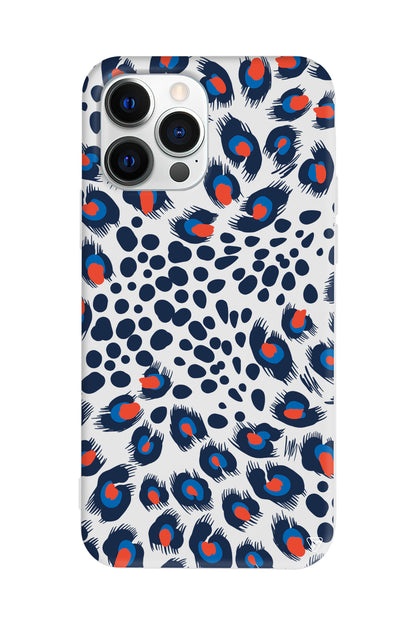 Tavus Kuşu Desenleri Lansman Model İçi Kadife Silikon Telefon Kılıfı