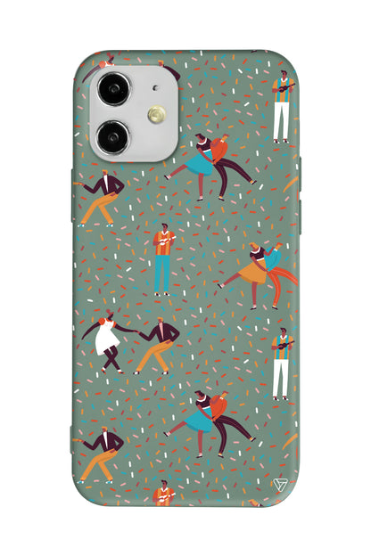 Dans ve İnsanlar Lansman Model İçi Kadife Silikon Telefon Kılıfı