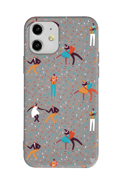 Dans ve İnsanlar Lansman Model İçi Kadife Silikon Telefon Kılıfı