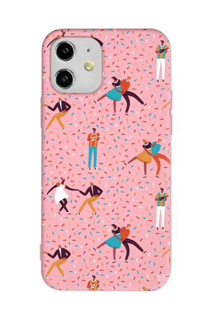 Dans ve İnsanlar Lansman Model İçi Kadife Silikon Telefon Kılıfı