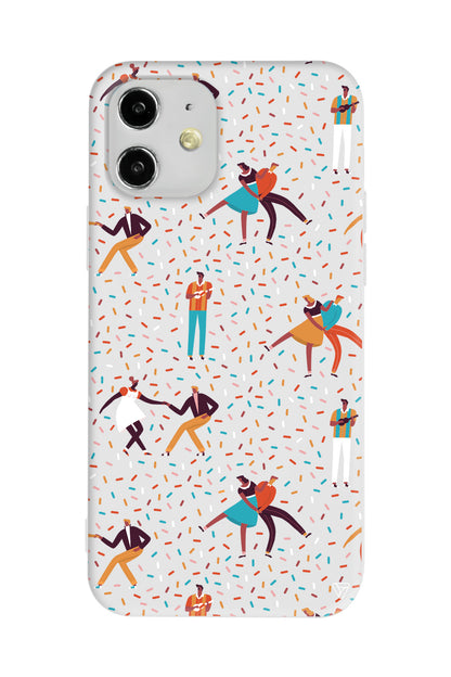 Dans ve İnsanlar Lansman Model İçi Kadife Silikon Telefon Kılıfı