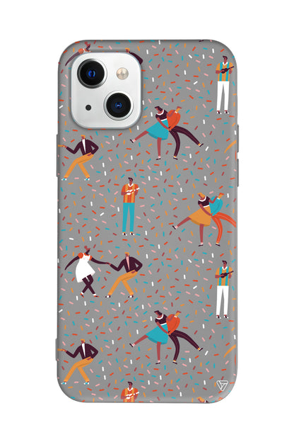 Dans ve İnsanlar Lansman Model İçi Kadife Silikon Telefon Kılıfı