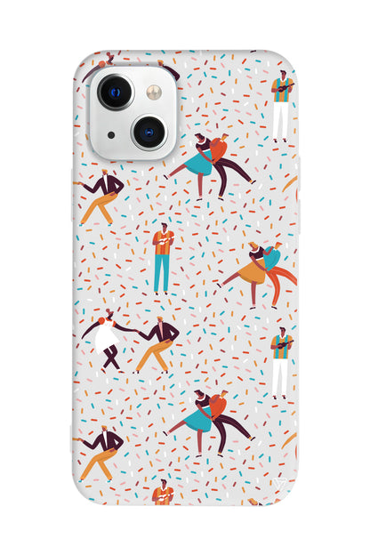 Dans ve İnsanlar Lansman Model İçi Kadife Silikon Telefon Kılıfı