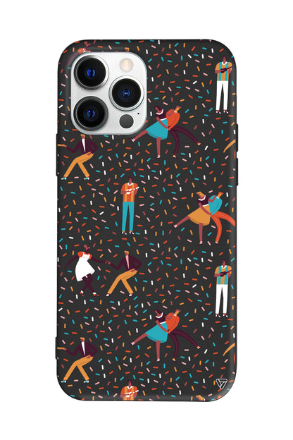 Dans ve İnsanlar Lansman Model İçi Kadife Silikon Telefon Kılıfı