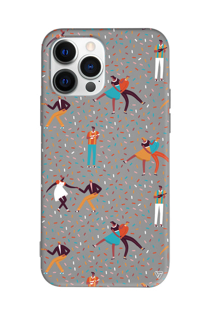 Dans ve İnsanlar Lansman Model İçi Kadife Silikon Telefon Kılıfı