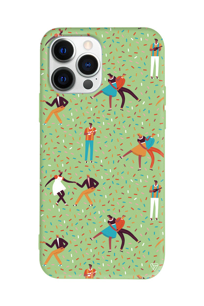 Dans ve İnsanlar Lansman Model İçi Kadife Silikon Telefon Kılıfı