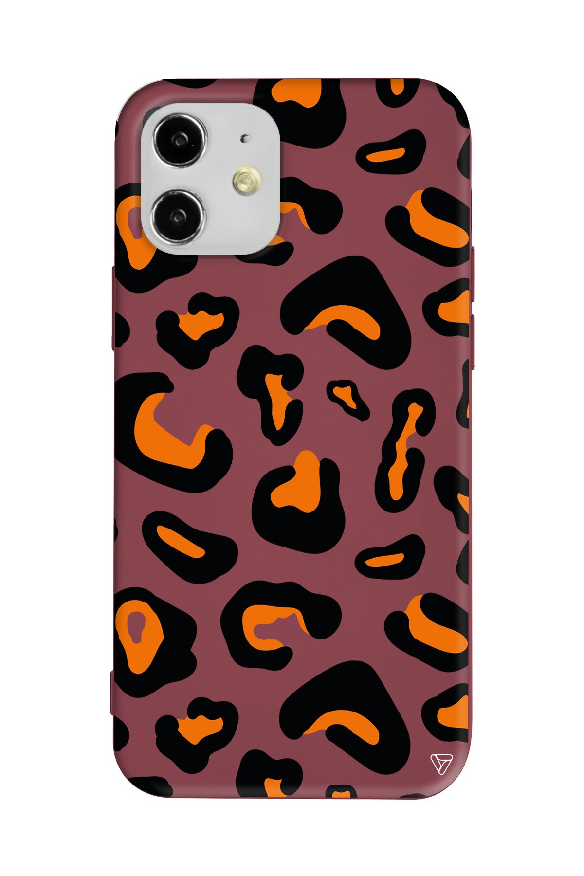 Turuncu Siyah Desen Lansman Model İçi Kadife Silikon Telefon Kılıfı