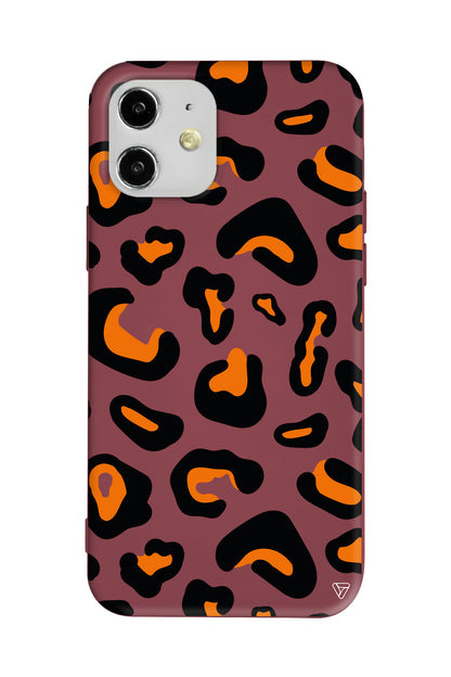 Turuncu Siyah Desen Lansman Model İçi Kadife Silikon Telefon Kılıfı