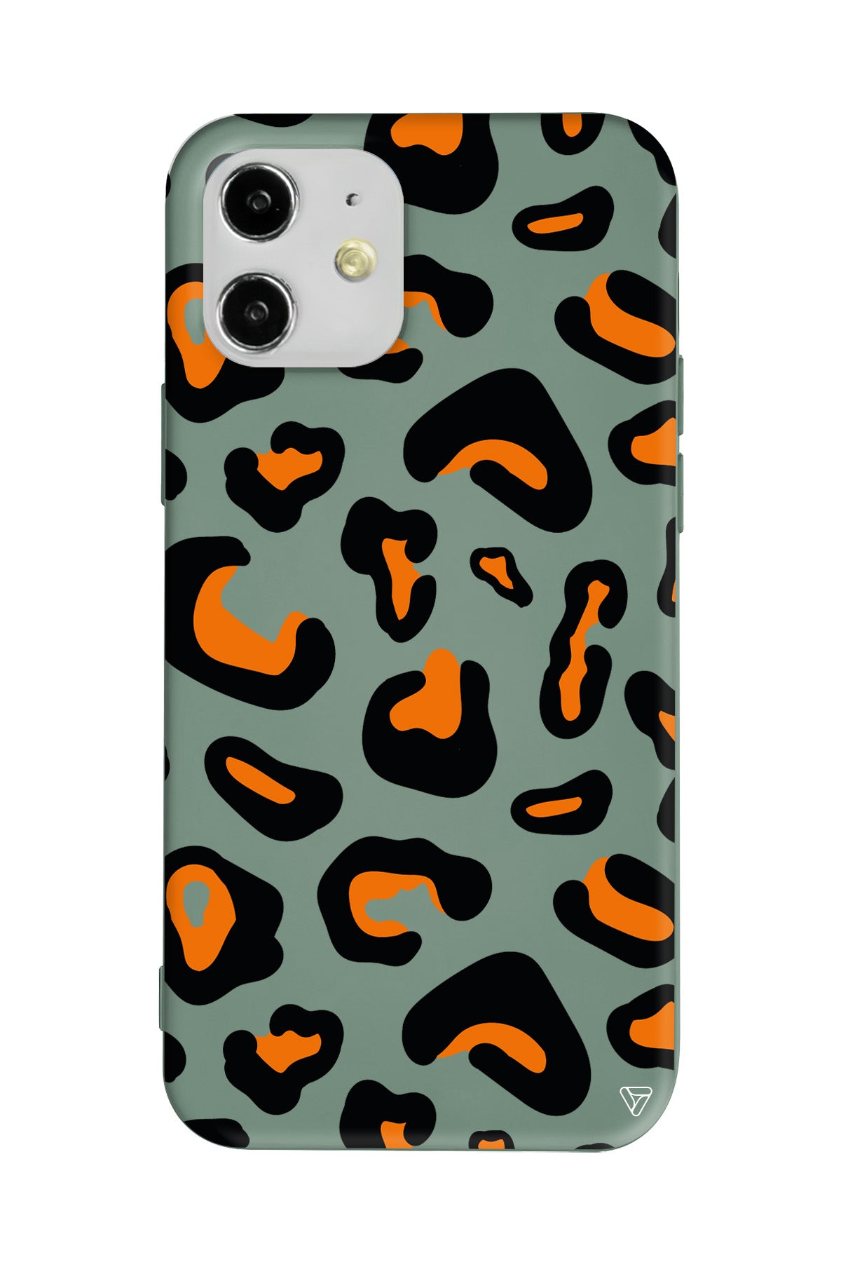 Turuncu Siyah Desen Lansman Model İçi Kadife Silikon Telefon Kılıfı