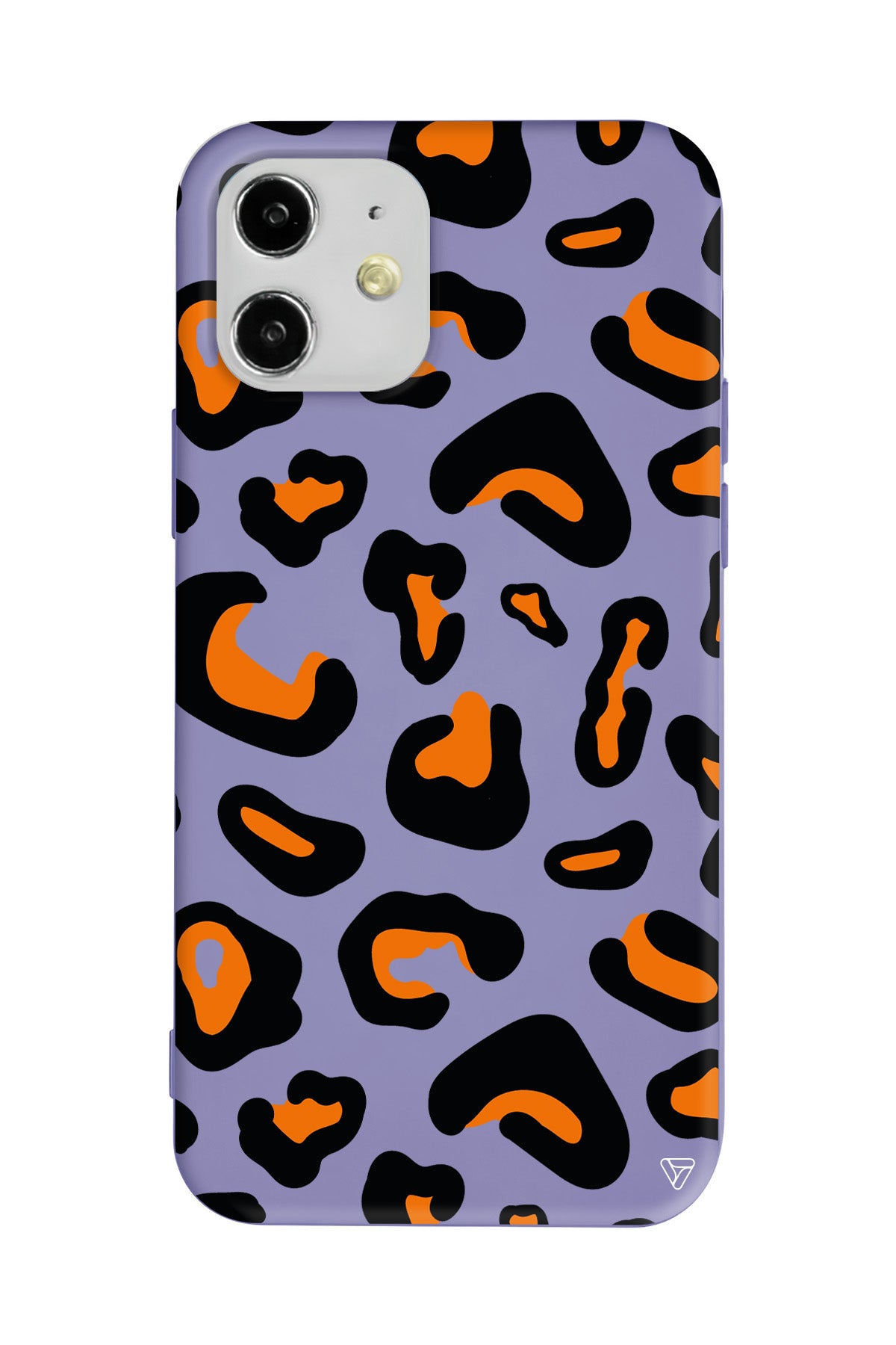 Turuncu Siyah Desen Lansman Model İçi Kadife Silikon Telefon Kılıfı