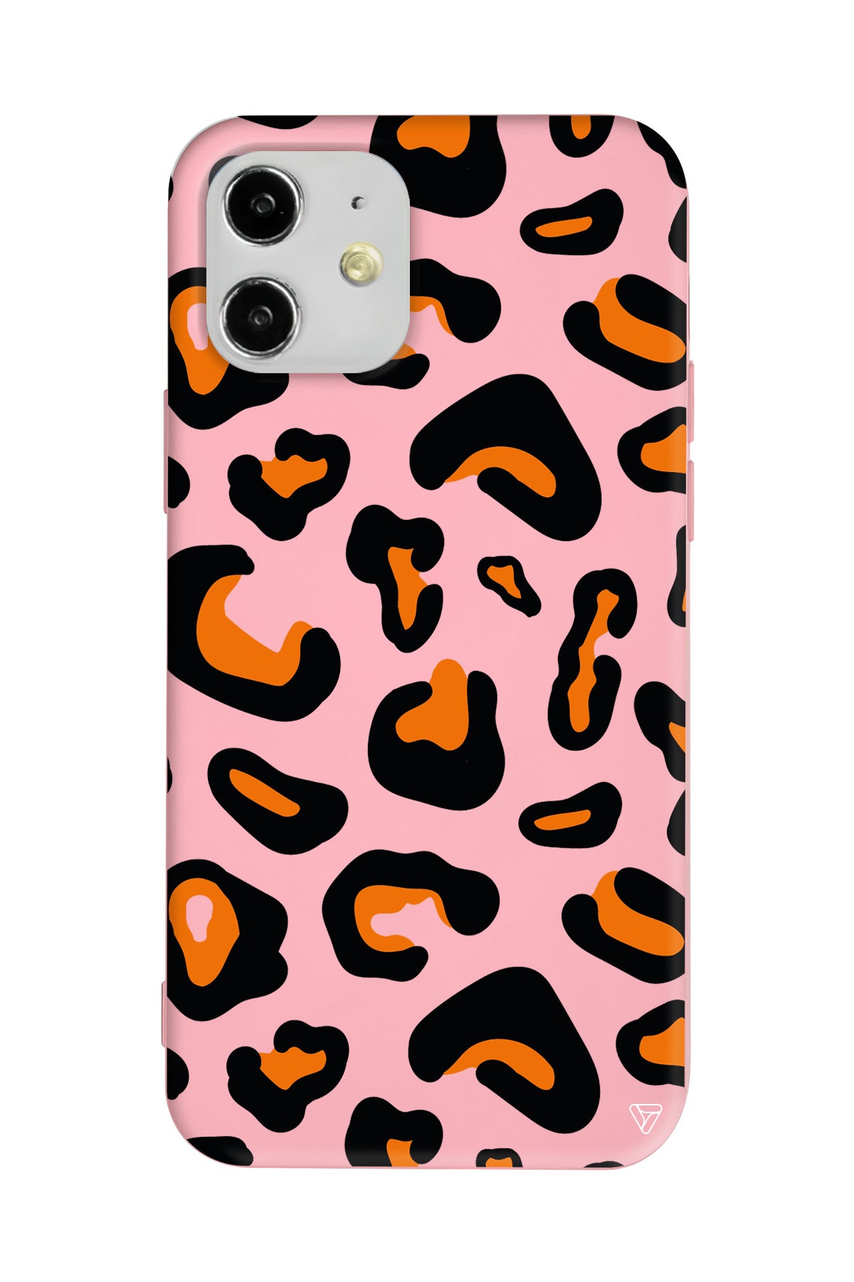 Turuncu Siyah Desen Lansman Model İçi Kadife Silikon Telefon Kılıfı