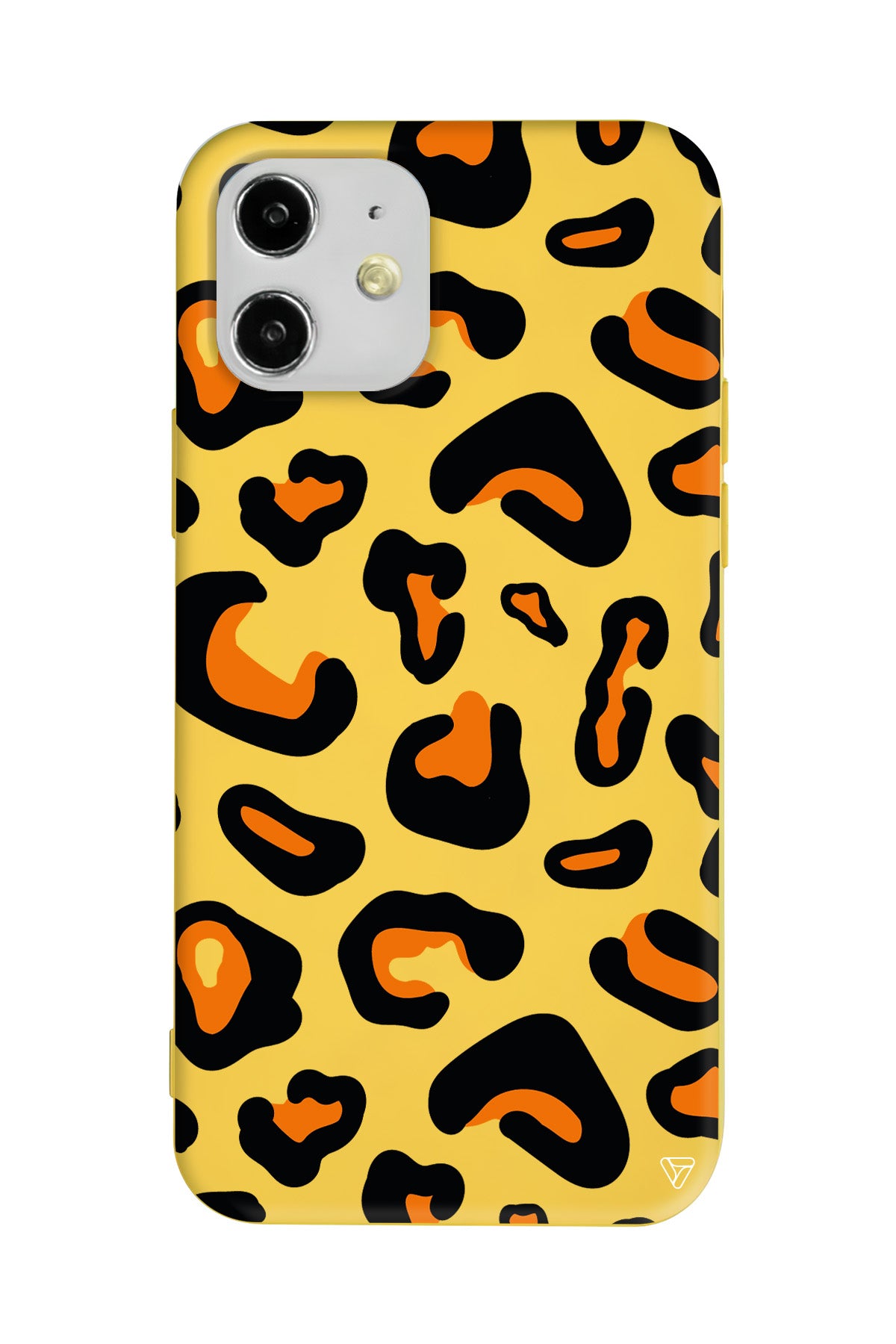 Turuncu Siyah Desen Lansman Model İçi Kadife Silikon Telefon Kılıfı