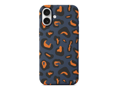 Turuncu Siyah Desen Lansman Model İçi Kadife Silikon Telefon Kılıfı