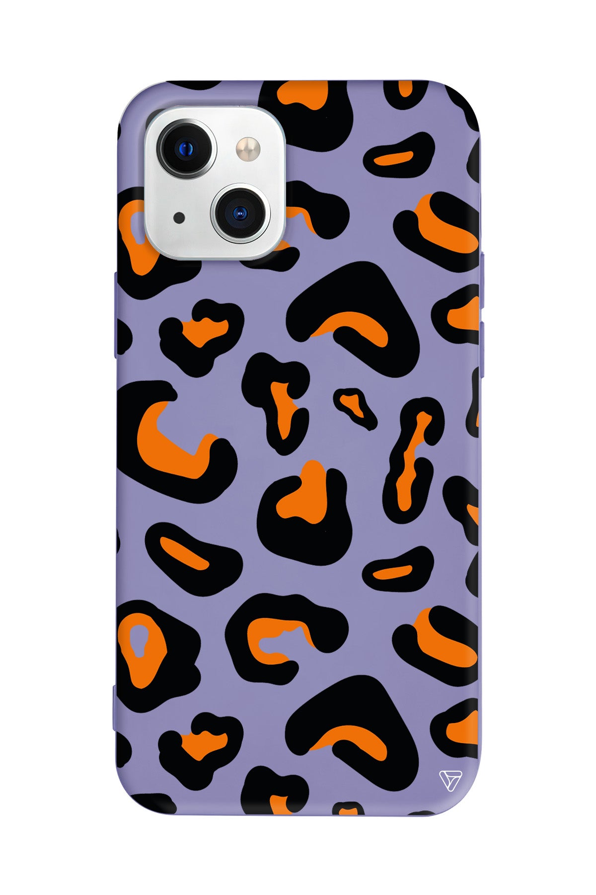 Turuncu Siyah Desen Lansman Model İçi Kadife Silikon Telefon Kılıfı