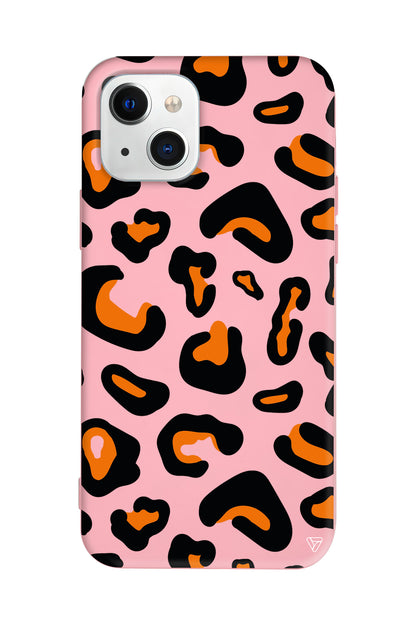 Turuncu Siyah Desen Lansman Model İçi Kadife Silikon Telefon Kılıfı