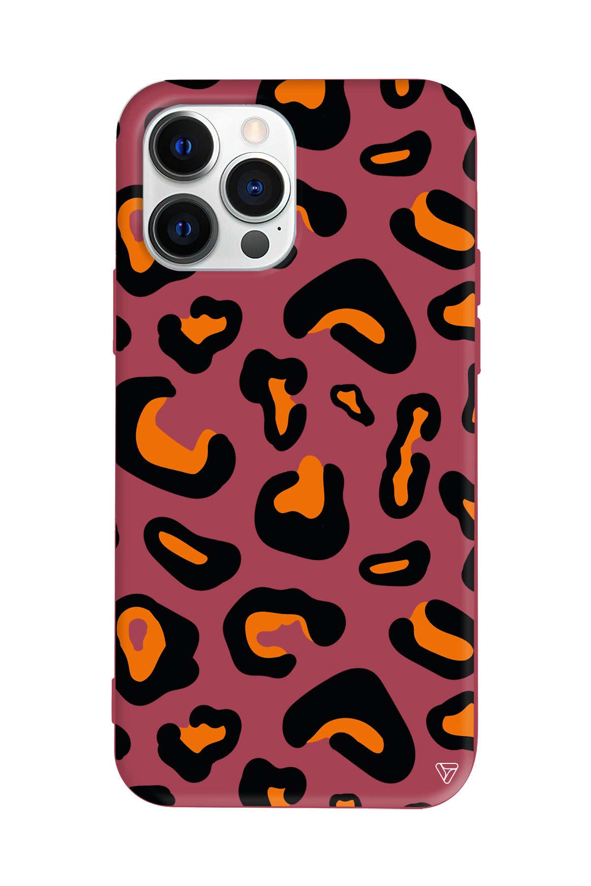 Turuncu Siyah Desen Lansman Model İçi Kadife Silikon Telefon Kılıfı