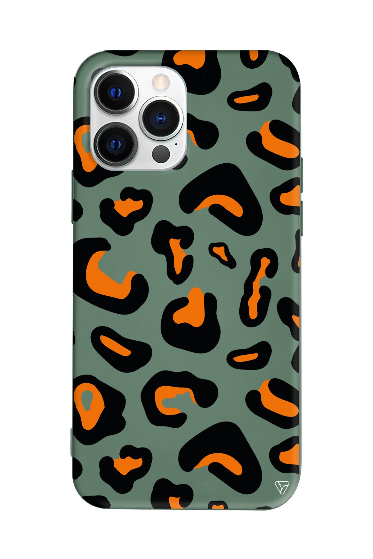 Turuncu Siyah Desen Lansman Model İçi Kadife Silikon Telefon Kılıfı