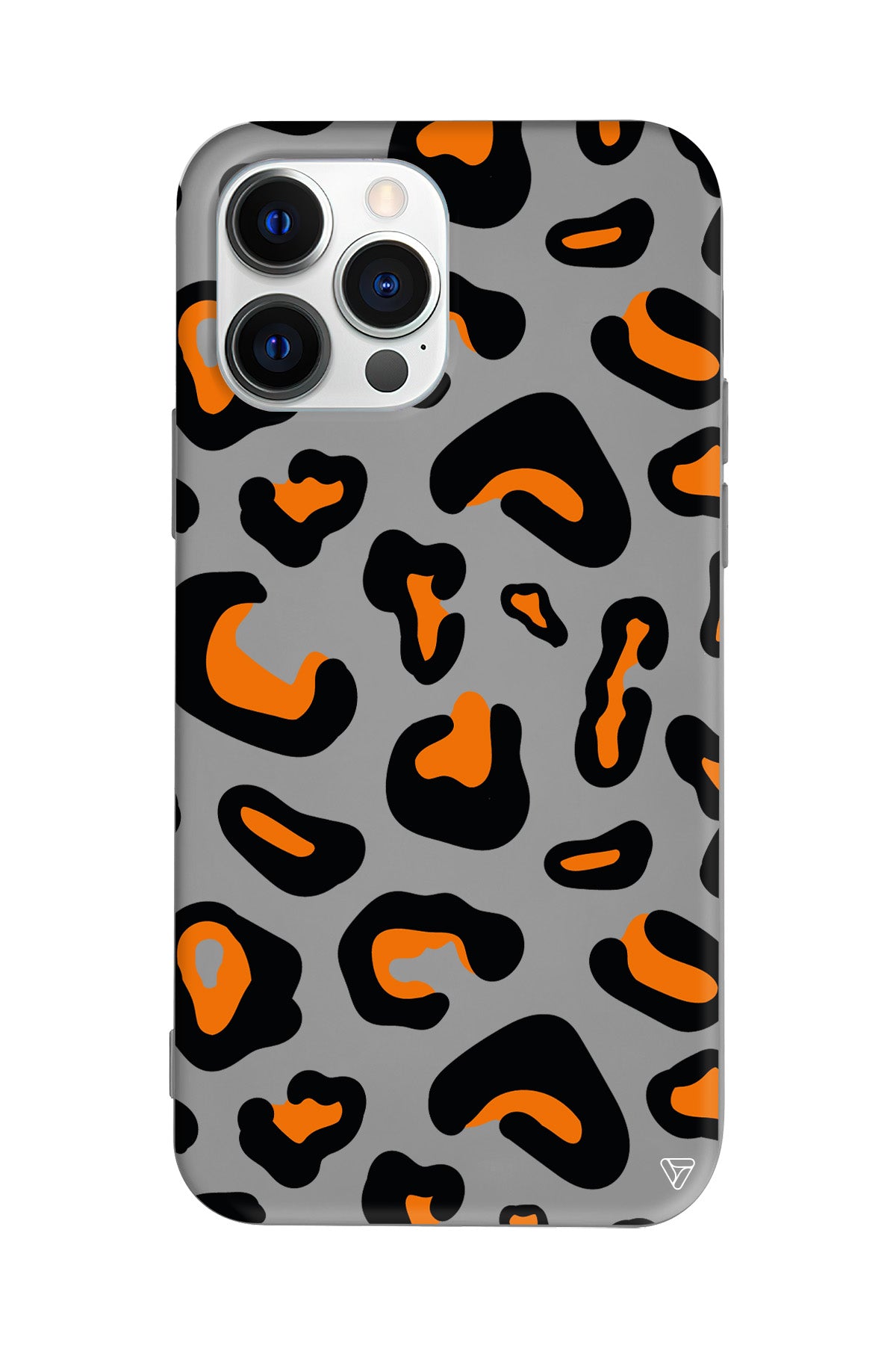 Turuncu Siyah Desen Lansman Model İçi Kadife Silikon Telefon Kılıfı