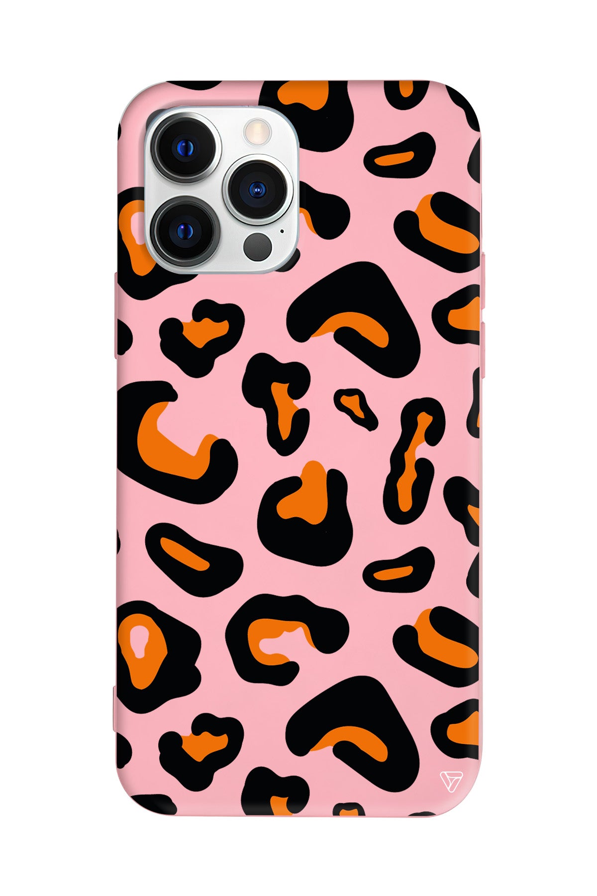 Turuncu Siyah Desen Lansman Model İçi Kadife Silikon Telefon Kılıfı