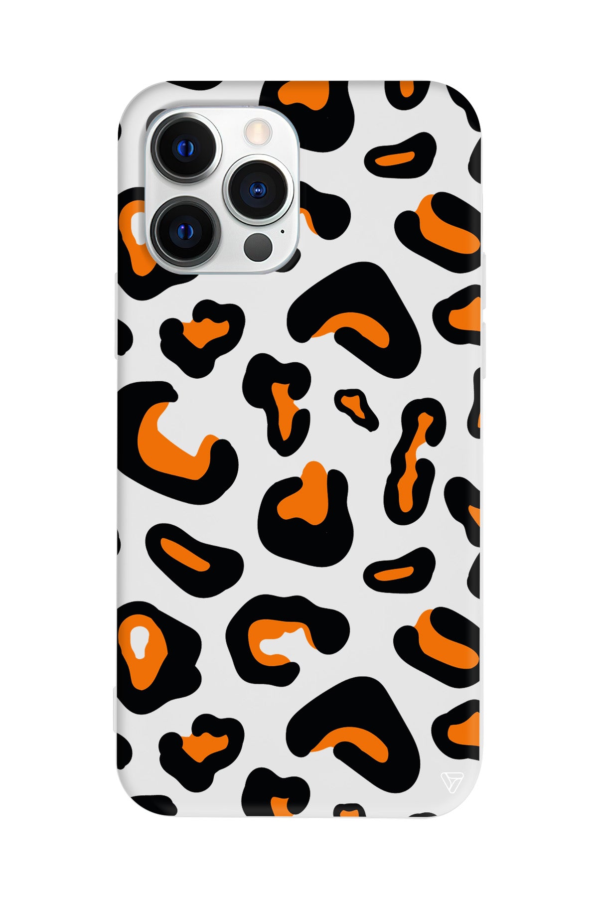 Turuncu Siyah Desen Lansman Model İçi Kadife Silikon Telefon Kılıfı