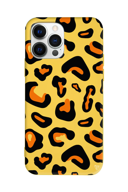 Turuncu Siyah Desen Lansman Model İçi Kadife Silikon Telefon Kılıfı