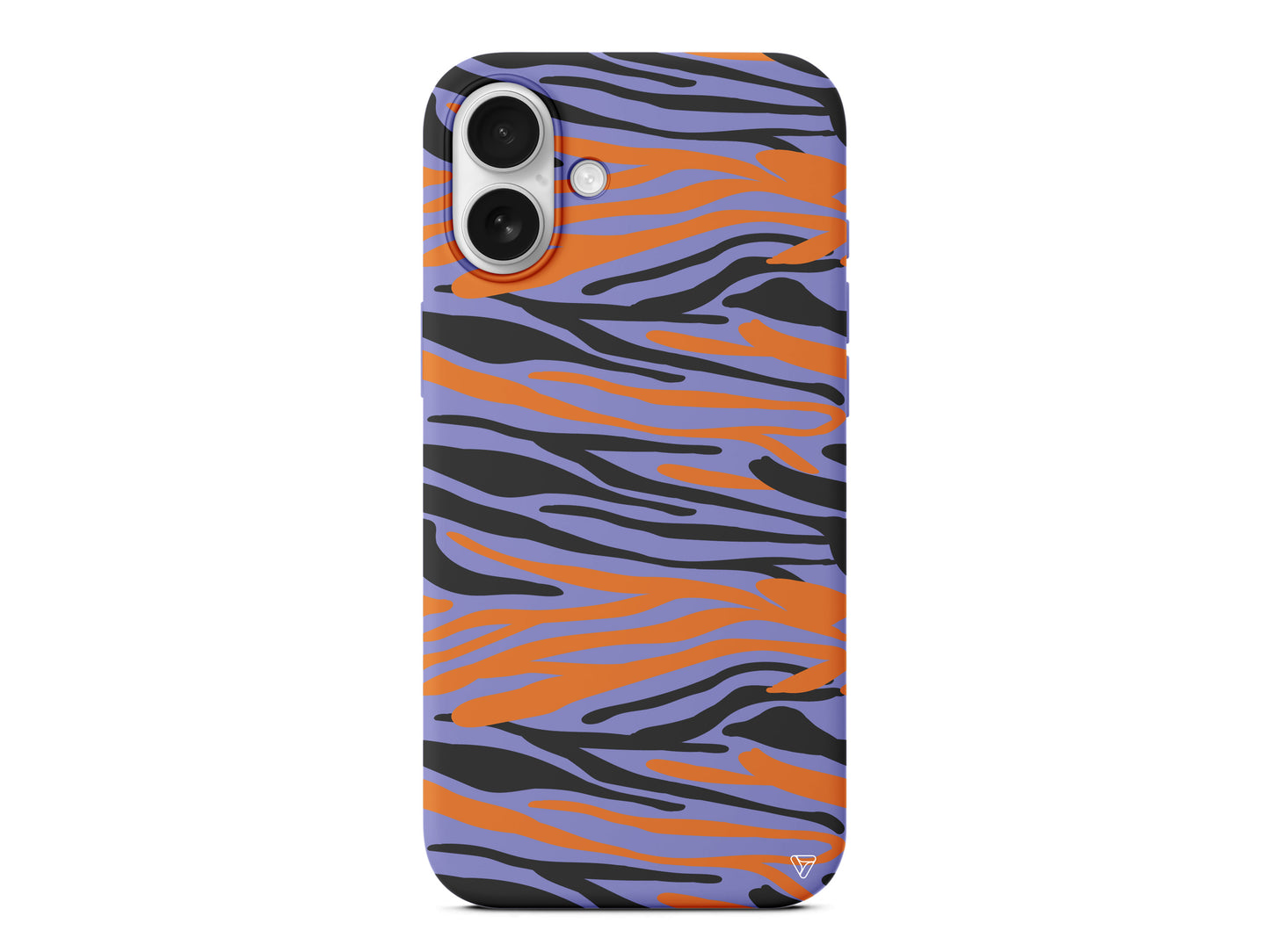 Turuncu Siyah Desen 2 Lansman Model İçi Kadife Silikon Telefon Kılıfı