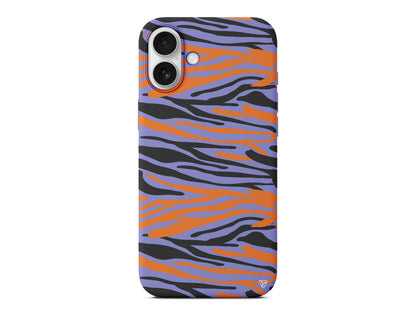 Turuncu Siyah Desen 2 Lansman Model İçi Kadife Silikon Telefon Kılıfı