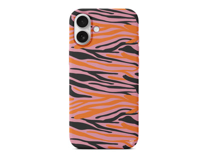 Turuncu Siyah Desen 2 Lansman Model İçi Kadife Silikon Telefon Kılıfı – Plus Serisine Özel