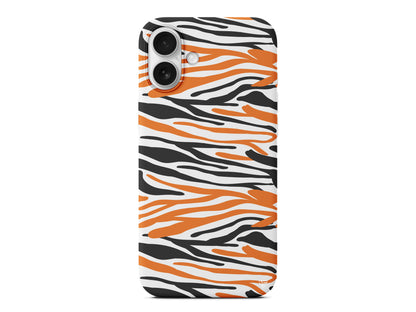 Turuncu Siyah Desen 2 Lansman Model İçi Kadife Silikon Telefon Kılıfı – Plus Serisine Özel