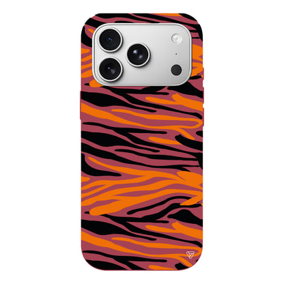 Turuncu Siyah Desen 2 Lansman Model İçi Kadife Silikon Telefon Kılıfı