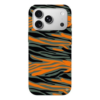 Turuncu Siyah Desen 2 Lansman Model İçi Kadife Silikon Telefon Kılıfı