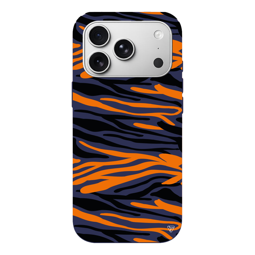 Turuncu Siyah Desen 2 Lansman Model İçi Kadife Silikon Telefon Kılıfı