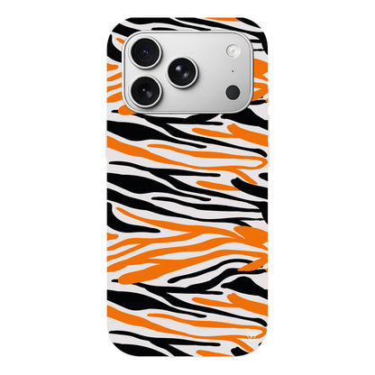 Turuncu Siyah Desen 2 Lansman Model İçi Kadife Silikon Telefon Kılıfı