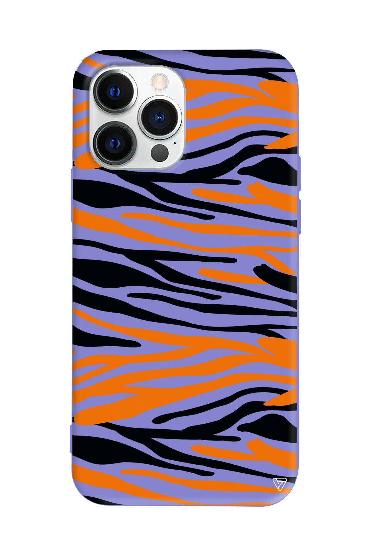 Turuncu Siyah Desen 2 Lansman Model İçi Kadife Silikon Telefon Kılıfı