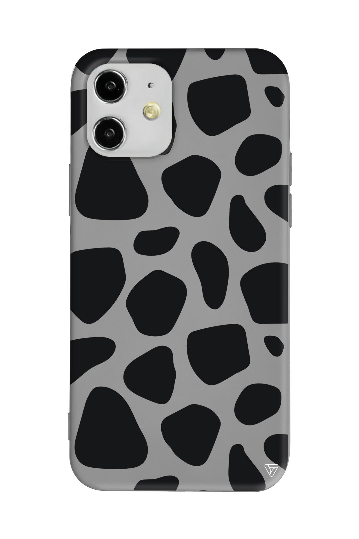 Siyah Desenler Lansman Model İçi Kadife Silikon Telefon Kılıfı