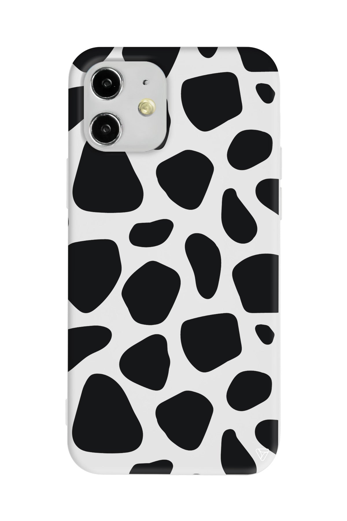 Siyah Desenler Lansman Model İçi Kadife Silikon Telefon Kılıfı