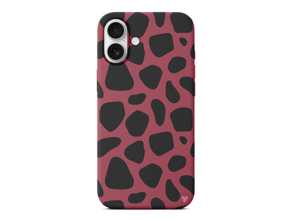 Siyah Desenler Lansman Model İçi Kadife Silikon Telefon Kılıfı