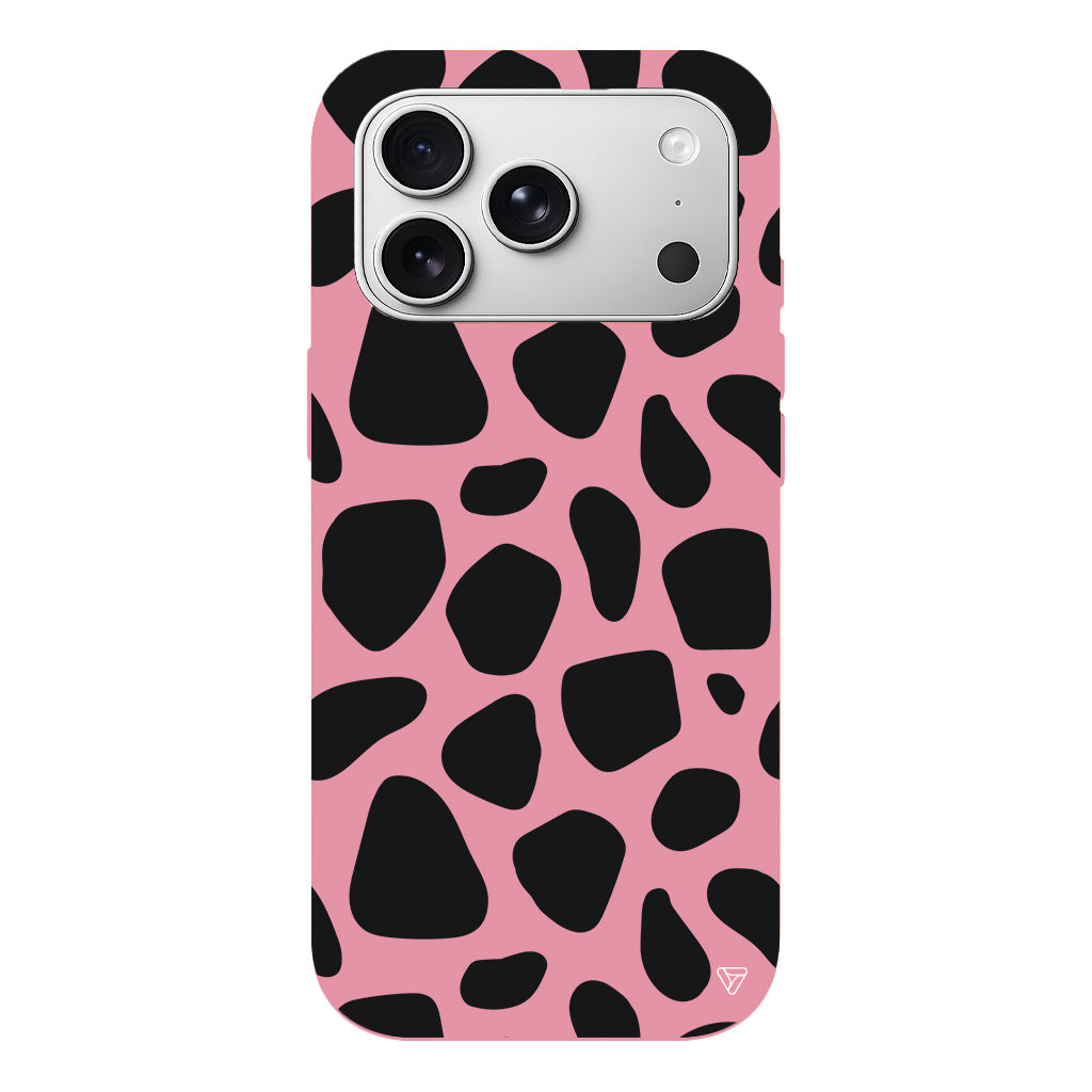 Siyah Desenler Lansman Model İçi Kadife Silikon Telefon Kılıfı