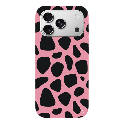 Siyah Desenler Lansman Model İçi Kadife Silikon Telefon Kılıfı