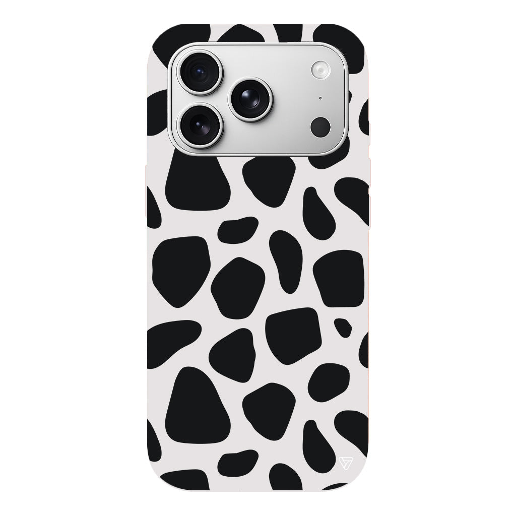 Siyah Desenler Lansman Model İçi Kadife Silikon Telefon Kılıfı