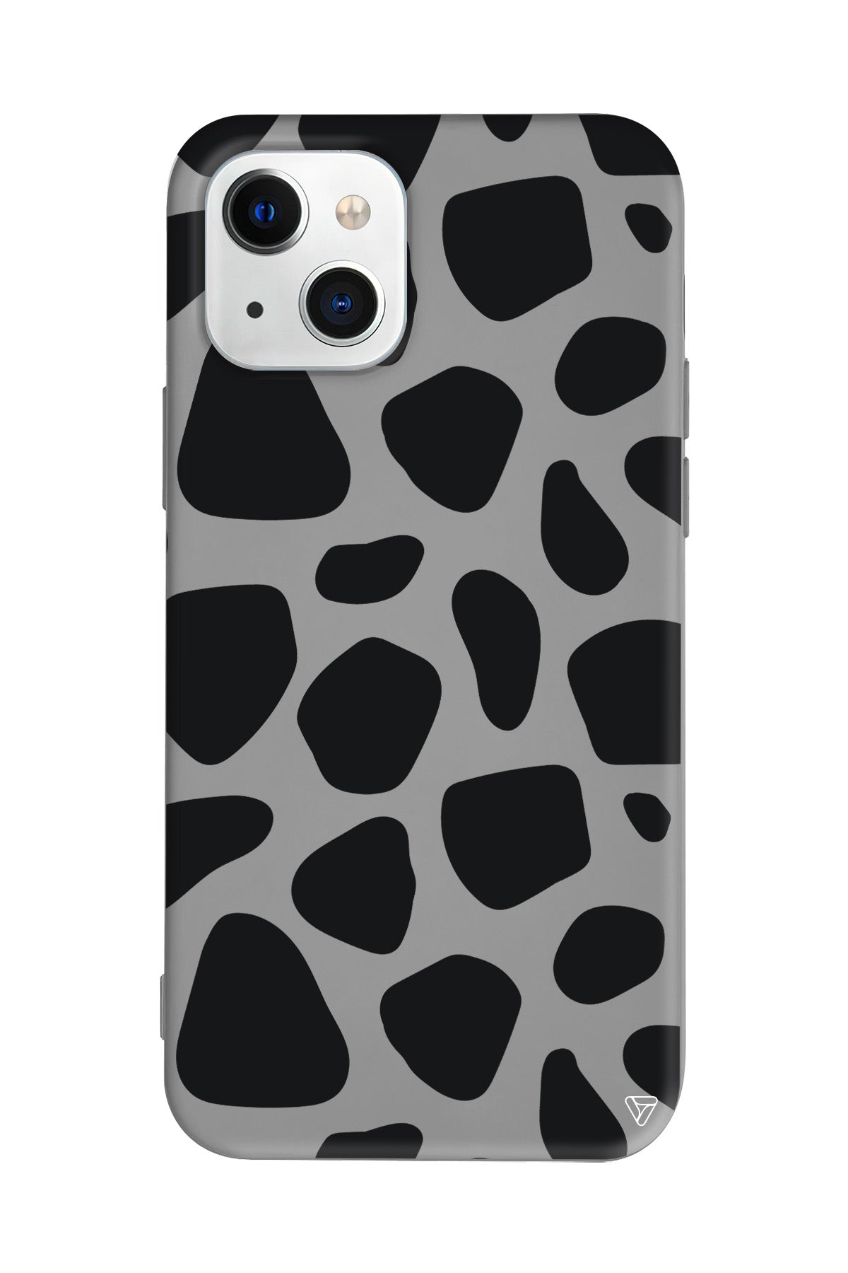 Siyah Desenler Lansman Model İçi Kadife Silikon Telefon Kılıfı