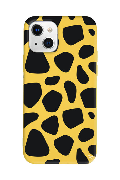 Siyah Desenler Lansman Model İçi Kadife Silikon Telefon Kılıfı