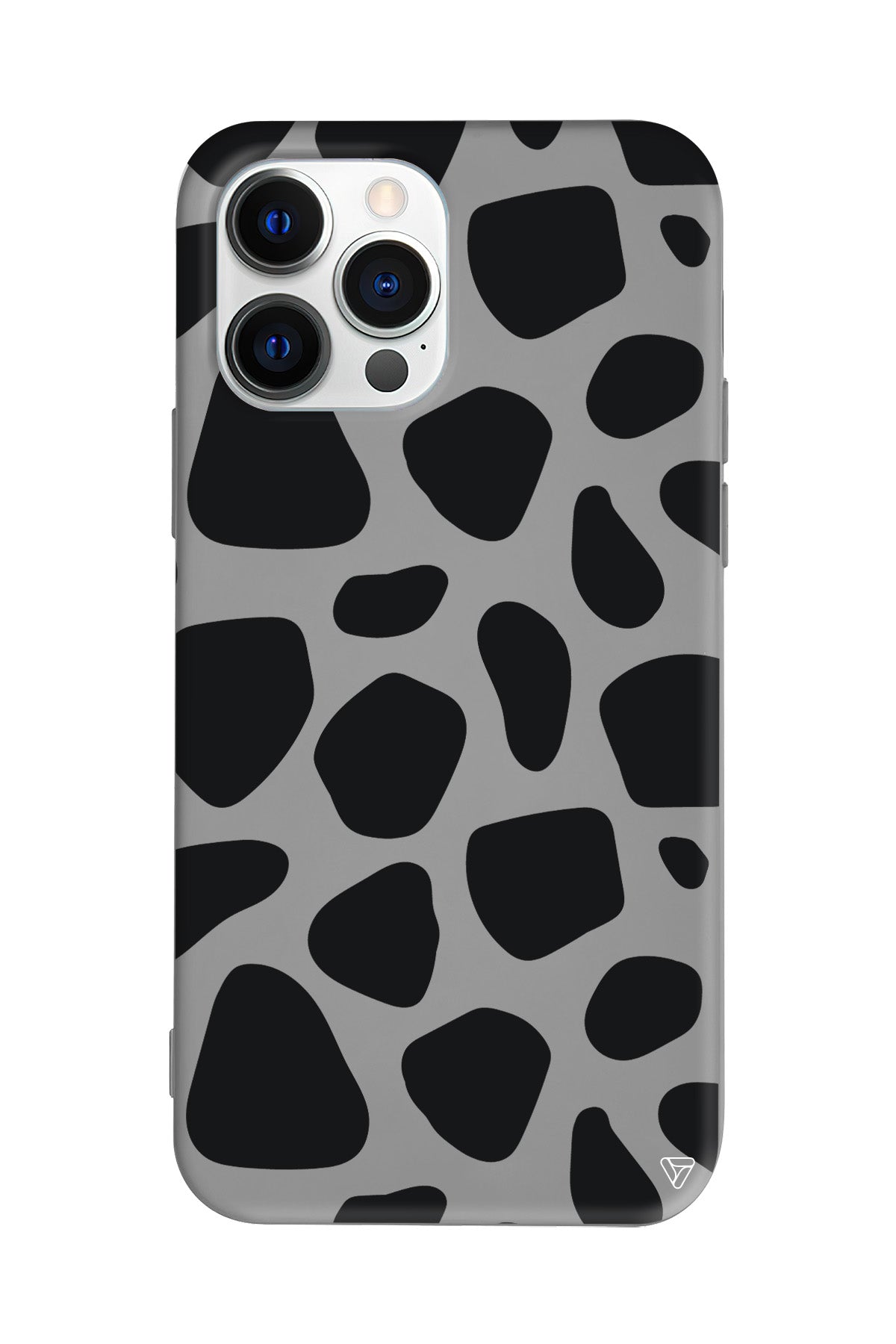 Siyah Desenler Lansman Model İçi Kadife Silikon Telefon Kılıfı