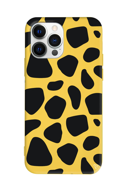 Siyah Desenler Lansman Model İçi Kadife Silikon Telefon Kılıfı