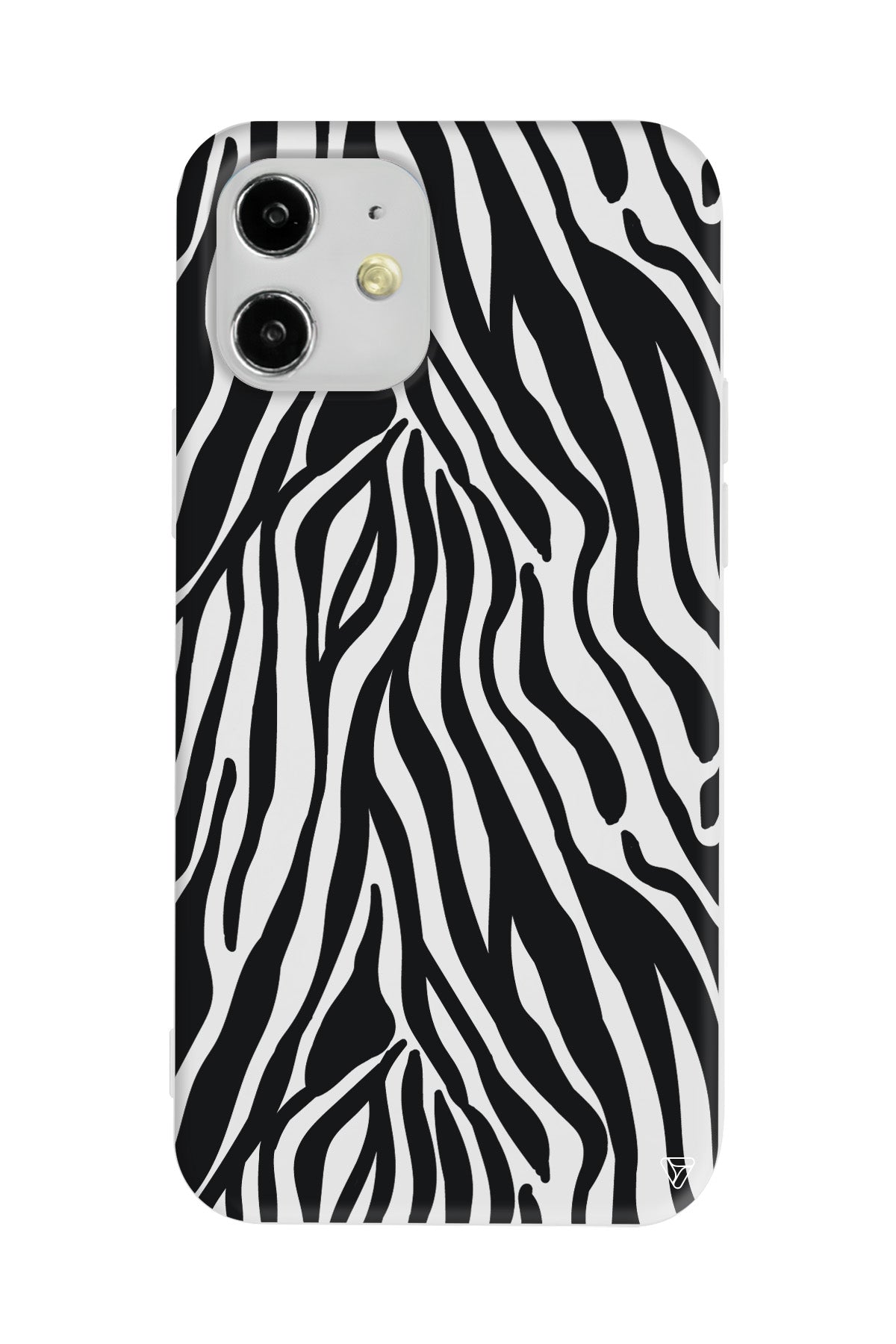 Siyah Zebra Desenleri Lansman Model İçi Kadife Silikon Telefon Kılıfı