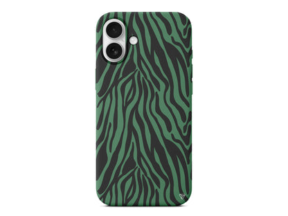 Siyah Zebra Desenleri Lansman Model İçi Kadife Silikon Telefon Kılıfı