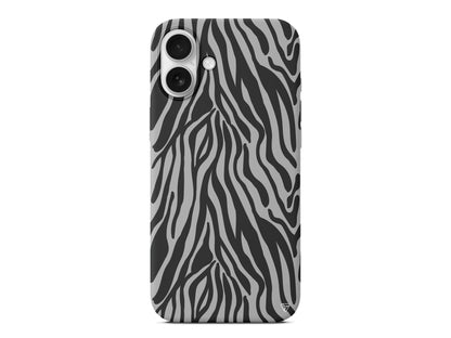 Siyah Zebra Desenleri Lansman Model İçi Kadife Silikon Telefon Kılıfı – Plus Serisine Özel