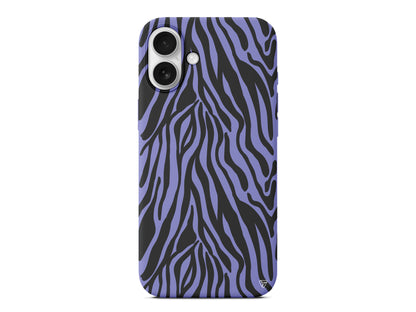 Siyah Zebra Desenleri Lansman Model İçi Kadife Silikon Telefon Kılıfı