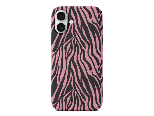 Siyah Zebra Desenleri Lansman Model İçi Kadife Silikon Telefon Kılıfı – Plus Serisine Özel